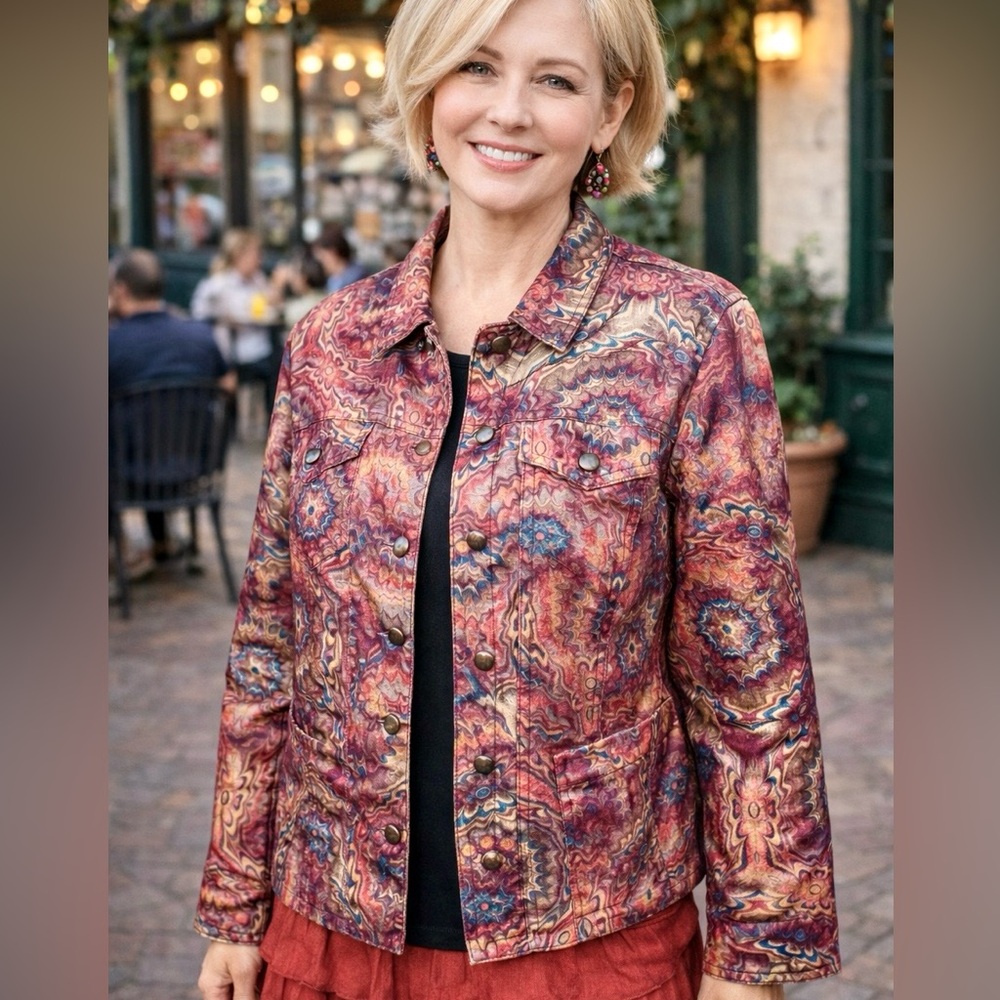 Coldwater Creek Stunning Jacket multicolor size Petite Large